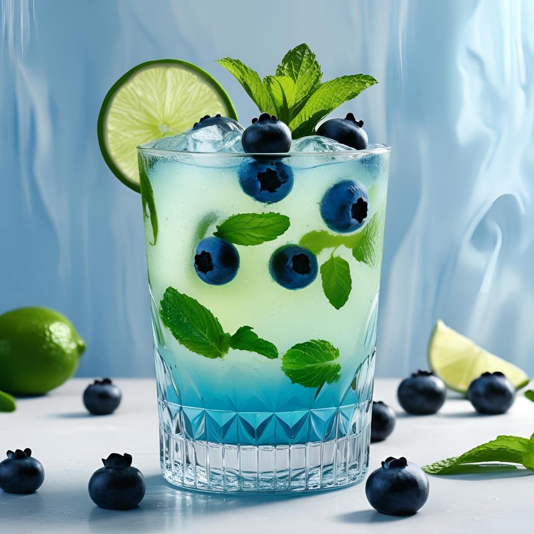 cocktail mojito summer fresh drink alcohol blueberry vodka lime