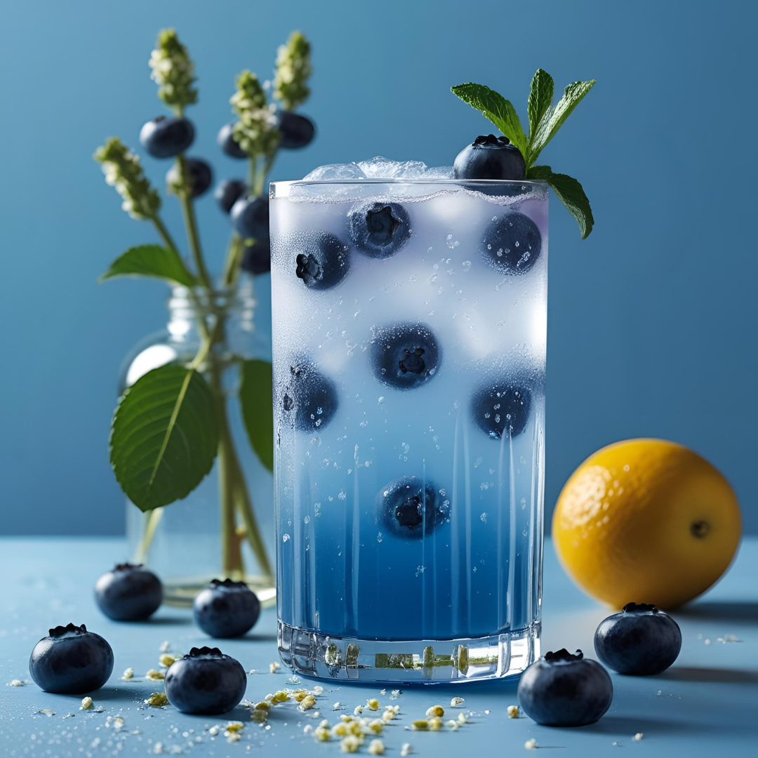 bosbes blueberry vodka elderflower cocktail